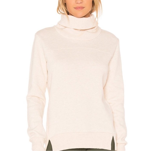 ALO Yoga Tops - ALO Yoga Cream Turtleneck Sweatshirt